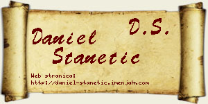 Daniel Stanetić vizit kartica